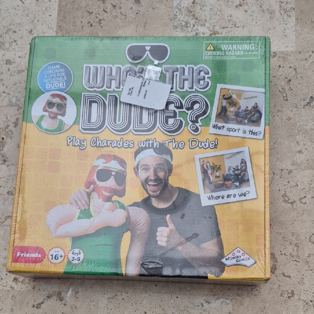 NEW Who’s the Dude? Charades Game - Multicolor For Ages 16 + 3 To 8 Players